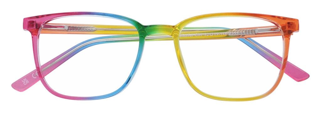 Rectangular frame in rainbow colour
