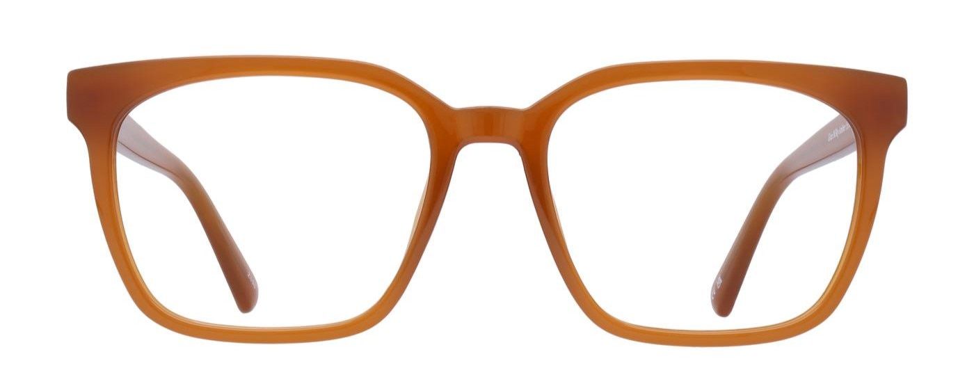 Dark orange square acetate GD Collection frames
