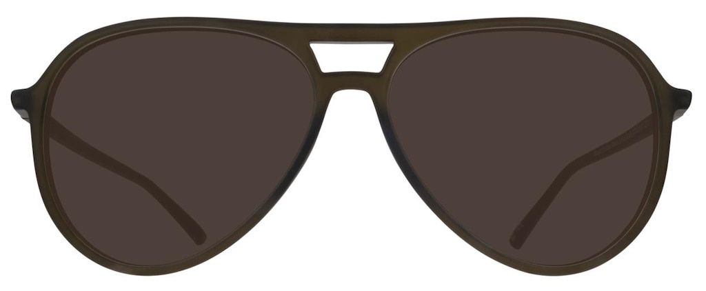Dark green acetate frame in classic aviator design
