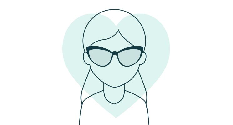 Heart-shaped face icon.