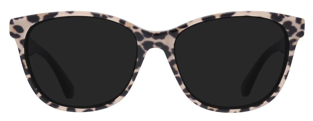 Cat-eye sunglasses with a leopard print pattern