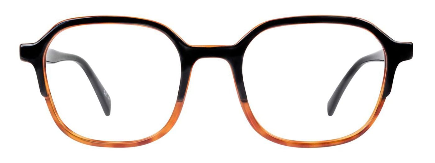 Square, brown to orange ombre style Levi's glasses
