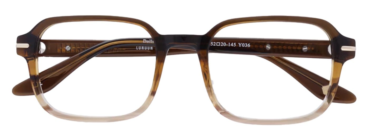 Square, brown to beige ombre effect London Retro frame