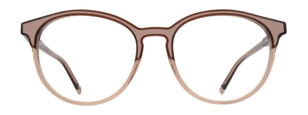 Round ombre effect from Brown to nude London Retro frames