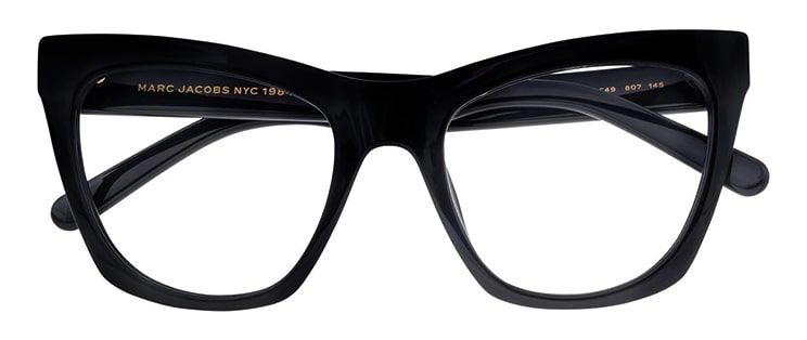 Large, chunky black cat-eye Marc Jacobs frames