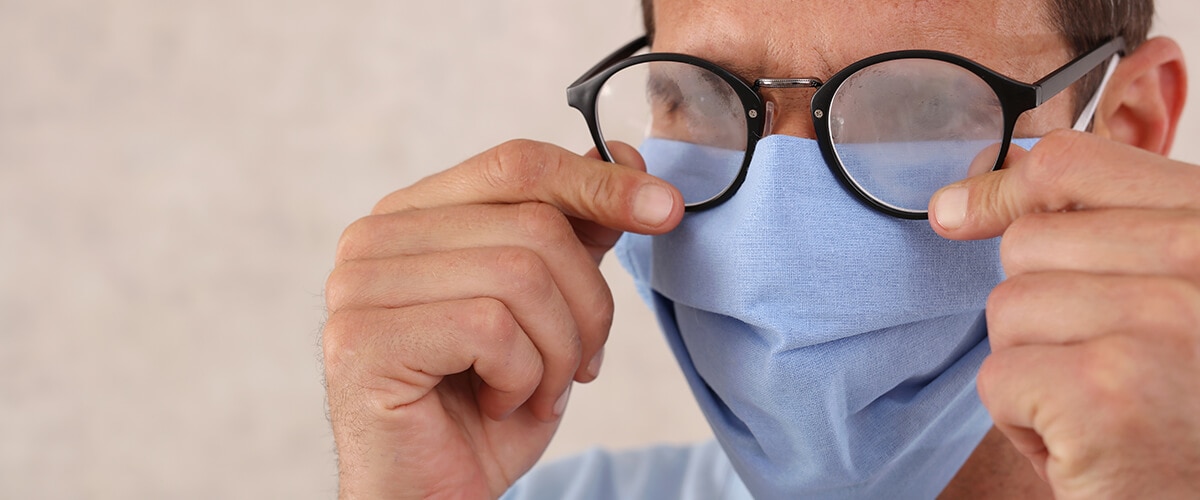 How to avoid foggy glasses while wearing a face mask