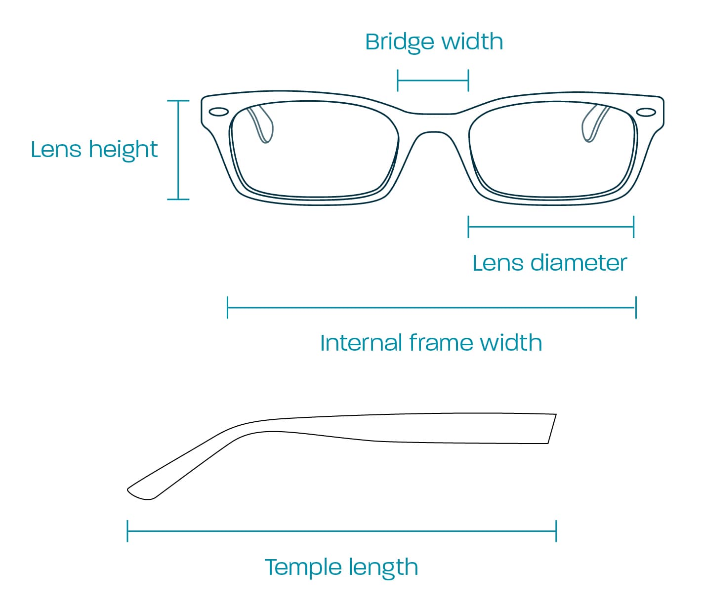 Sunglasses lens size chart on sale