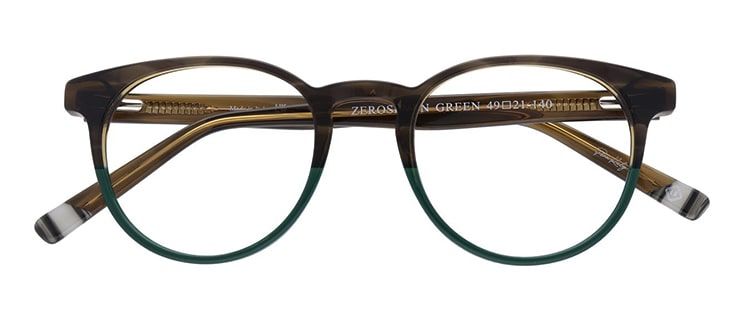 Brown Perri Kiely x LR frames with white stripes on the ends of the frame arms