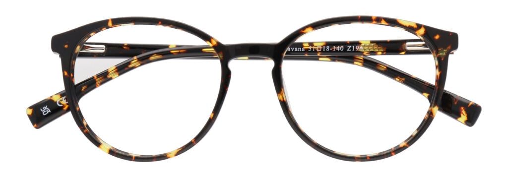 Brown tortoiseshell round Pink Ribbon frame