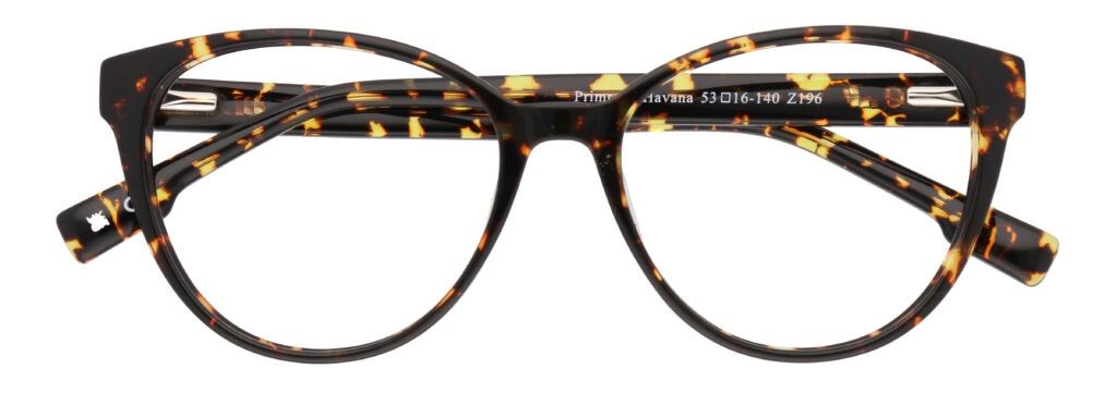Brown tortoiseshell cat-eye Pink Ribbon frame