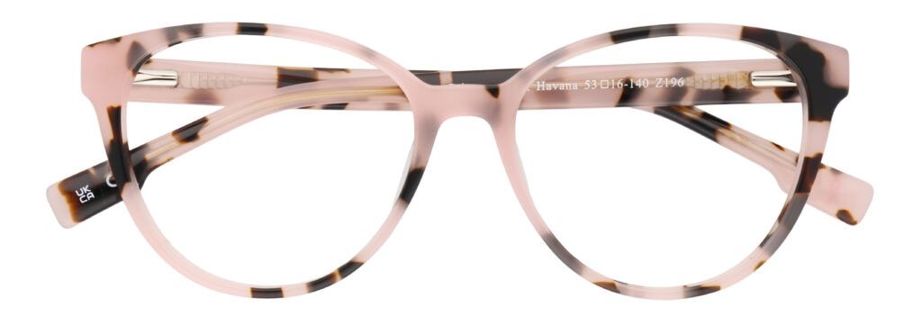 Pink tortoiseshell cat-eye Pink Ribbon frame