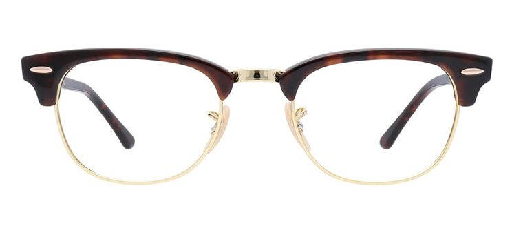 Brown clumbaster gold metal Ray-Ban frame