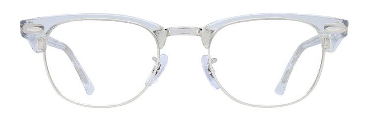 Clear Clubmaster metal Ray-Ban frame