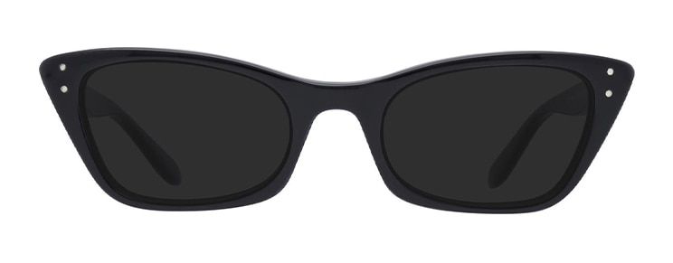 Narrow Ray-ban Cat-eye sunglasses made of black acetate.
