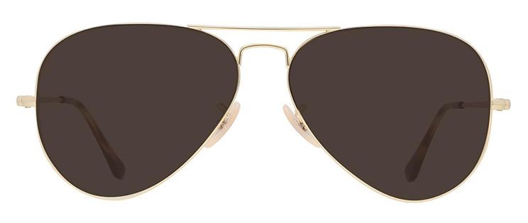 Classic Ray-Ban aviator sunglasses with a golden frame