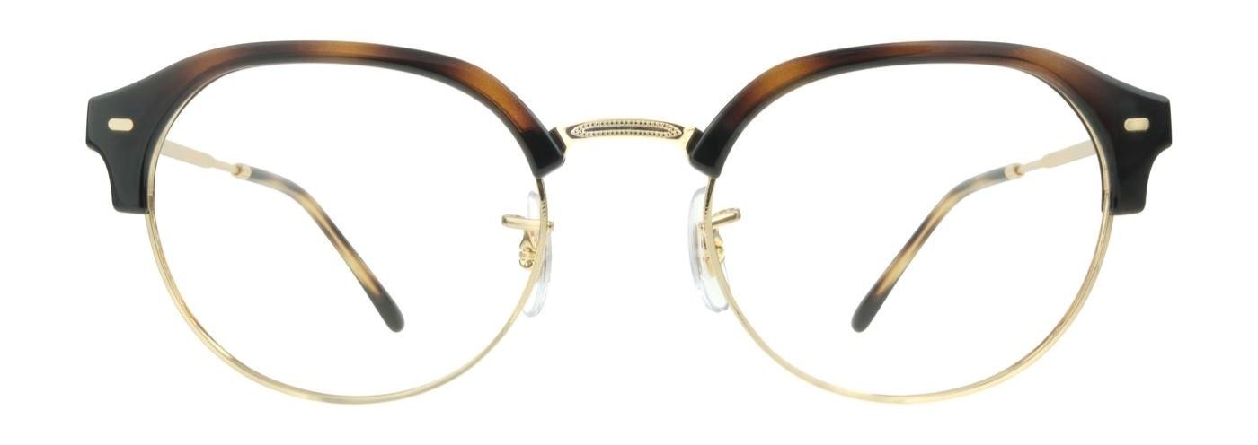 Tortoiseshell clubmaster gold Ray-Ban frames