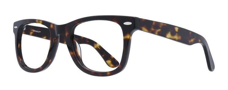 Tortoiseshell glasses with large, square lenses