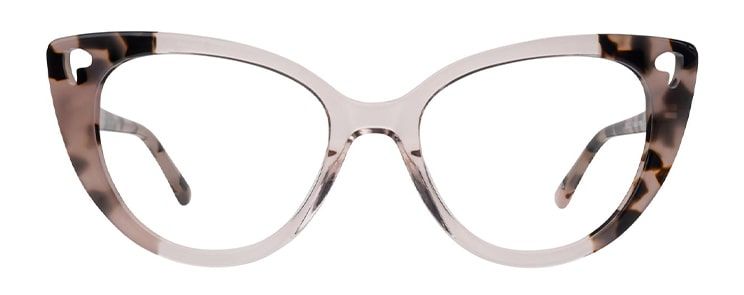Tortoiseshell sides on cat-eye Scout frames