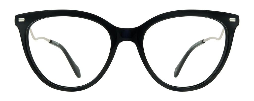 Black, cat-eye Scout glasses