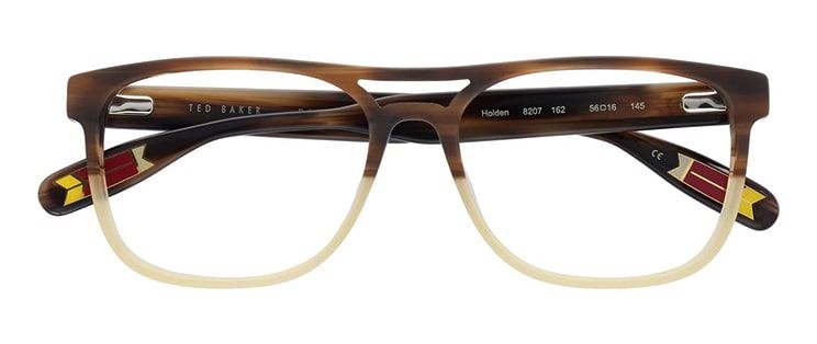 Square retro ombre style of brown to beige Ted Baker frames