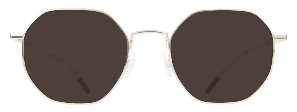 Thin metal sunglasses with octangonal lenses