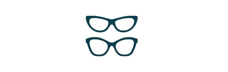 Glasses frames icon.